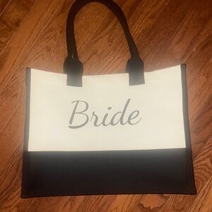 Black and White Bride Tote Bag